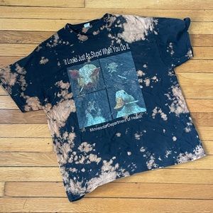 Vintage anti-smoking bleach-dyed tee, size XL